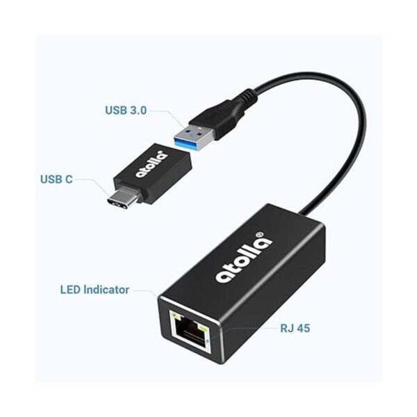 atolla Adaptador USB a Ethernet adaptador de red LAN_3