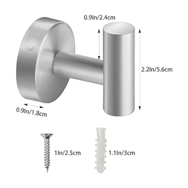 Gancho de toalla de níquel cepillado para pared de baño