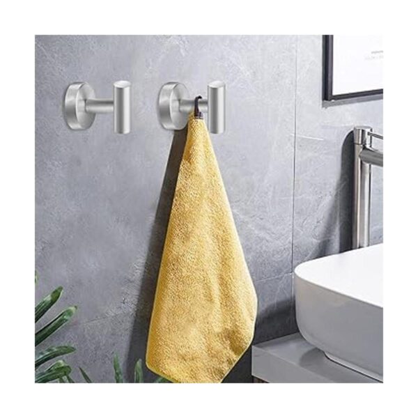 Gancho de toalla de níquel cepillado para pared de baño