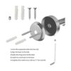 Gancho de toalla de níquel cepillado para pared de baño