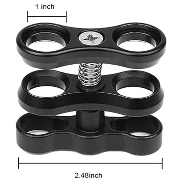 2 abrazaderas de bola de aluminio de 1 pulgada para_3