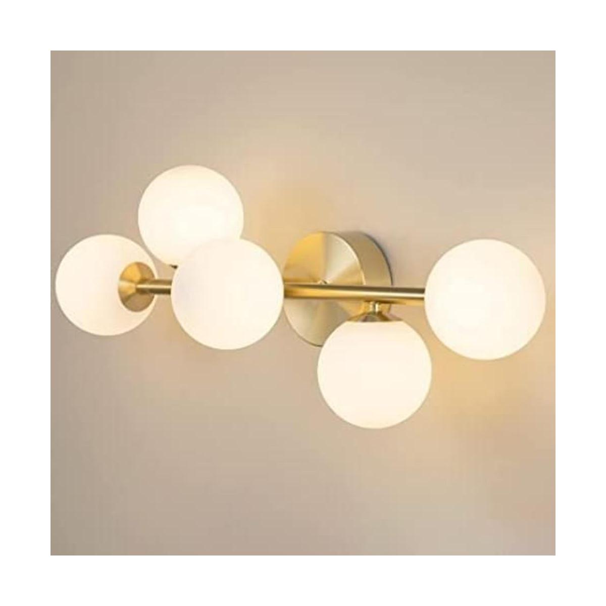 Luces de tocador de baño 5 luces lámpara de baño moderna