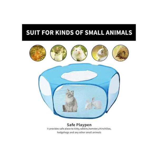 JIMEJV Parque de juegos de animales pequeños con cubierta