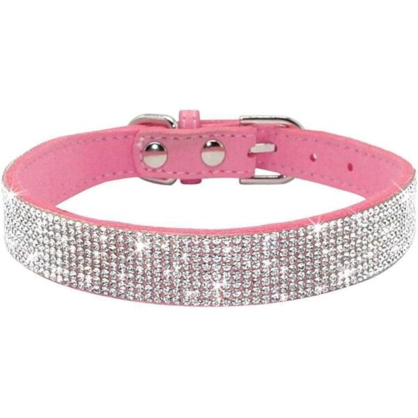 Collar de perro con diamantes de imitación bonito y