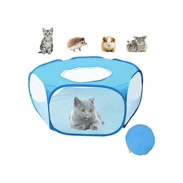 JIMEJV Parque de juegos de animales pequeños con cubierta