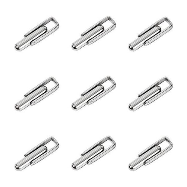 ARRICRAFT 10 gemelos de acero inoxidable con botón de