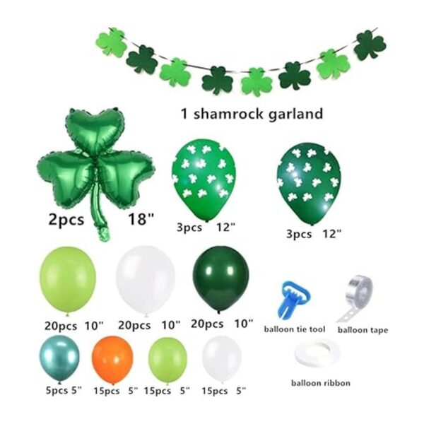 Juego de 122 guirnaldas de globos para el día de San_2