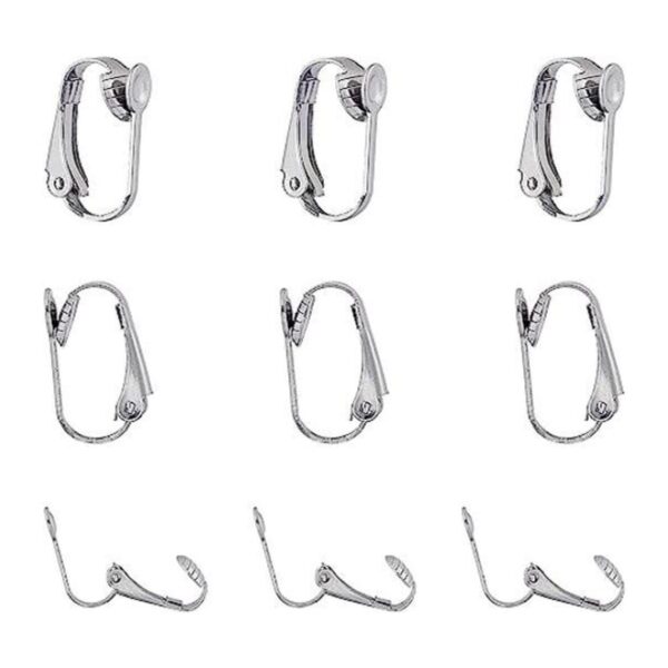 ARRICRAFT 20 piezas de aretes de plata con clip de acero