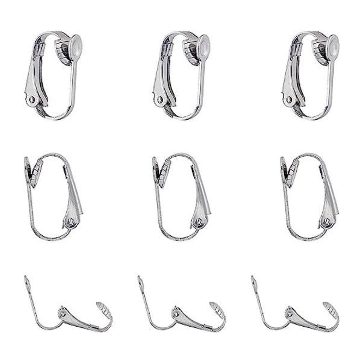 ARRICRAFT 20 piezas de aretes de plata con clip de acero