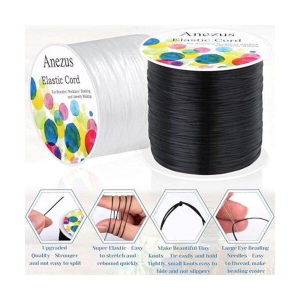 Anezus Cuerda elástica para pulseras 2 piezas cuerda