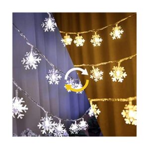 WesGen Luces de Navidad cadena de luces de copo de nieve_1