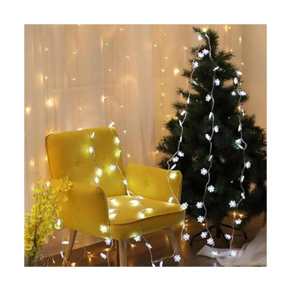 WesGen Luces de Navidad cadena de luces de copo de nieve_3