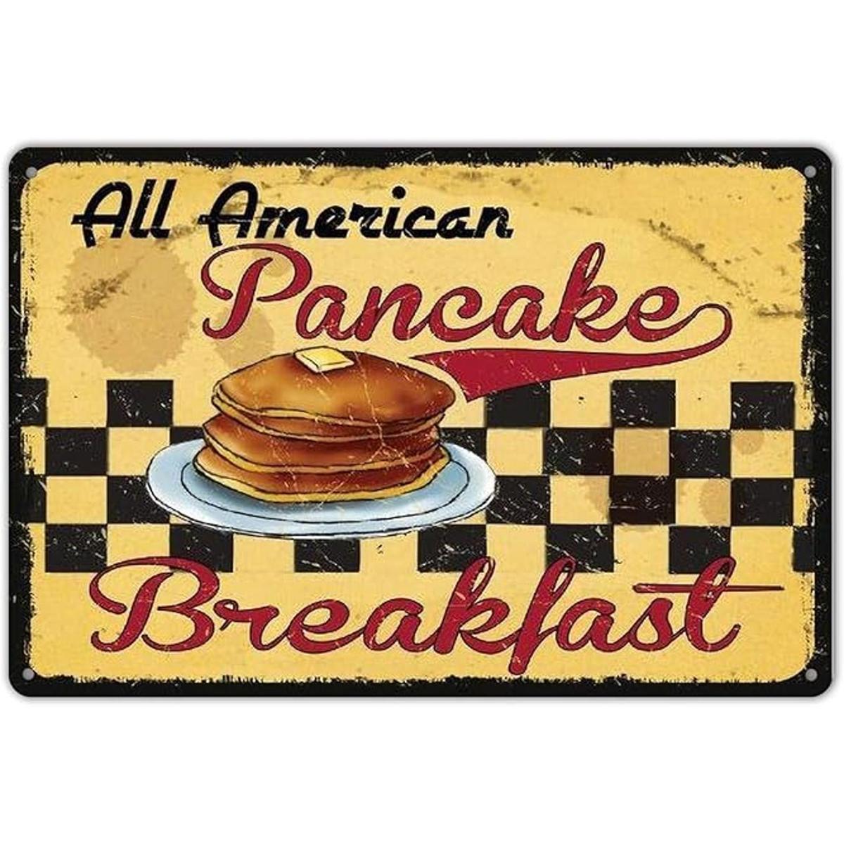 Ylens Pancake Breakfast Retro Vintage Cocina Letreros