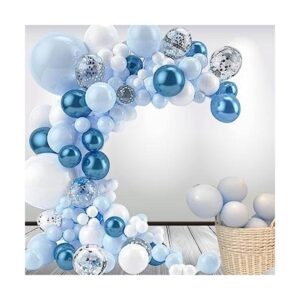 Kit de arco de guirnalda de globos azules 109 unidades