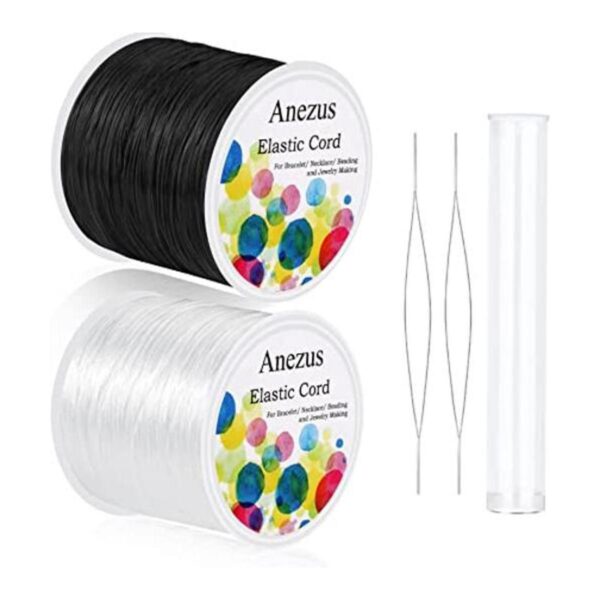 Anezus Cuerda elástica para pulseras 2 piezas cuerda