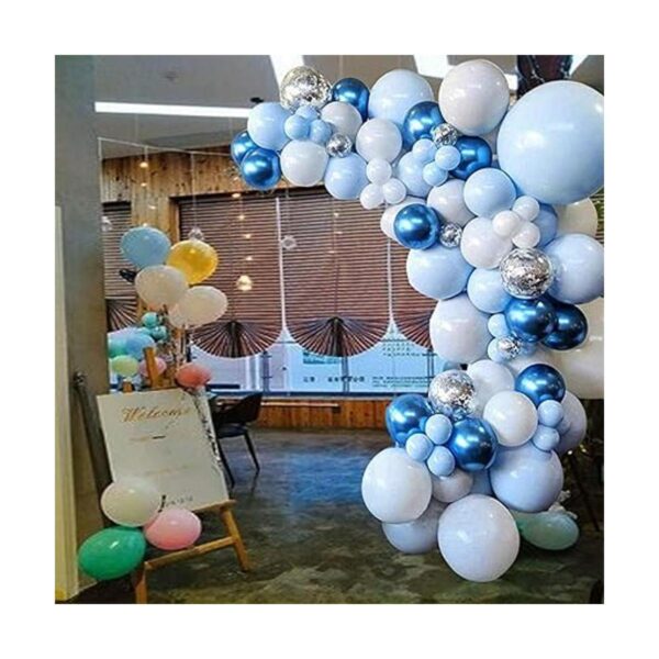 Kit de arco de guirnalda de globos azules 109 unidades