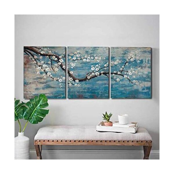 AMATOP Arte para pared flor enmarcada pintada a mano_1