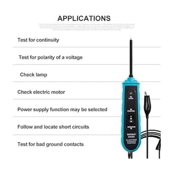 allsun Probador de circuito eléctrico automotriz de 624 V