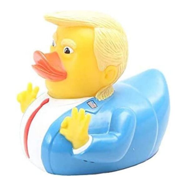 Juguetes de baño para bebés chillones de goma Trump pato_1