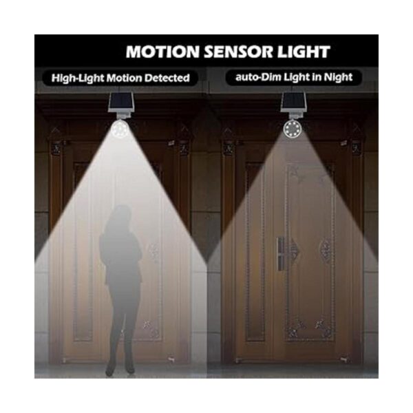 Luces solares de movimiento para exteriores de 9 vatios