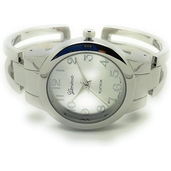 Señoras ronda elegante simple casual metal brazalete_2