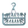 Percha de secado de ropa con 32 clips y estante plegable