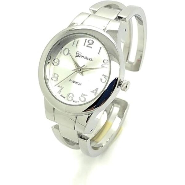 Señoras ronda elegante simple casual metal brazalete_1