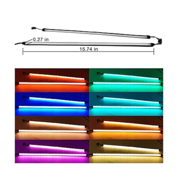 Tira LED RGB de neón para PC 2 tiras LED RGB de 15.7_2