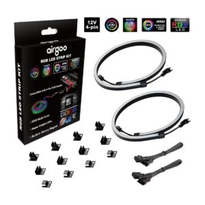 Tira LED RGB de neón para PC 2 tiras LED RGB de 15.7_1