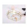 ahggzeg Vintage Bandeja de cristal con bandeja hexagonal