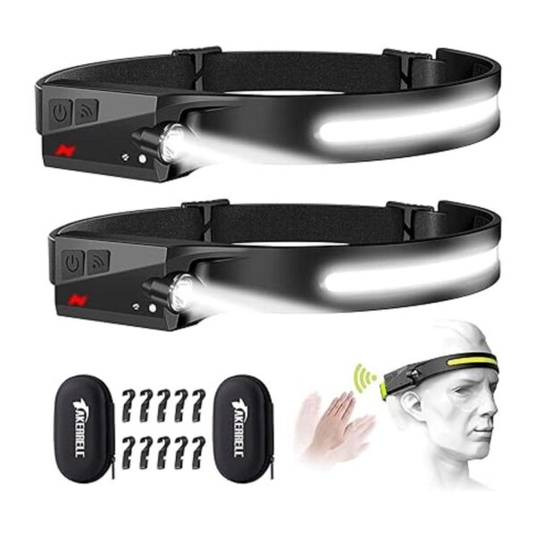 Linterna frontal LED paquete de 2 faros delanteros de_1