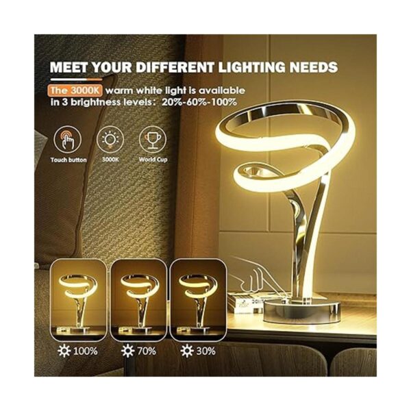 Airnasa Lámpara de mesa RGB moderna en espiral lámpara de_3