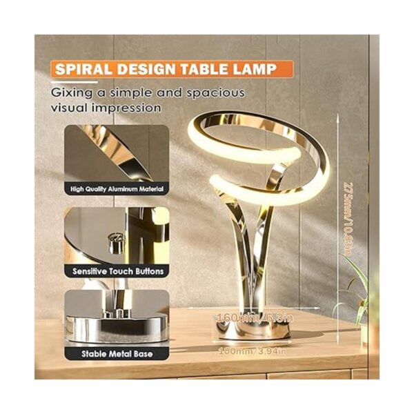Airnasa Lámpara de mesa RGB moderna en espiral lámpara de_4