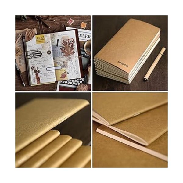 Diario de viaje estilo vintage antiguo de cuero hecho a_3