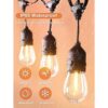 addlon Cadena de luces LED para exteriores de 24 pies con
