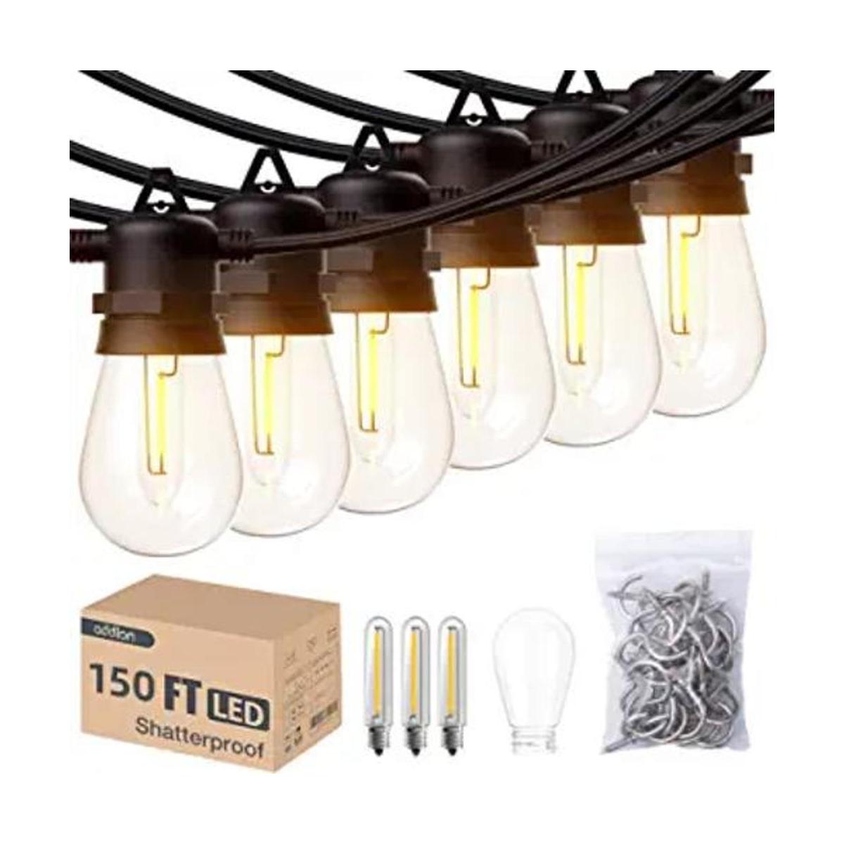 addlon Cadena de luces LED para exteriores de 150 pies 3