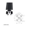 4 piezas de 13.780 in con ranura en V 2020 de extrusión de_2