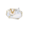 ahggzeg Vintage Bandeja de cristal con bandeja hexagonal
