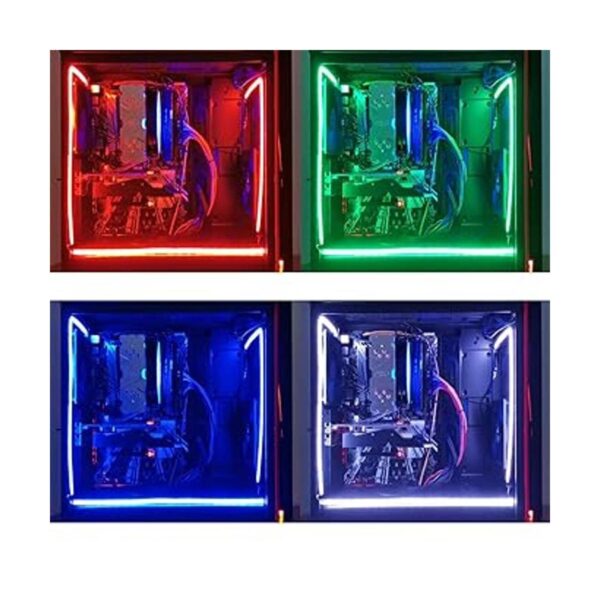 Tira LED RGB de neón para PC 2 tiras LED RGB de 15.7_3
