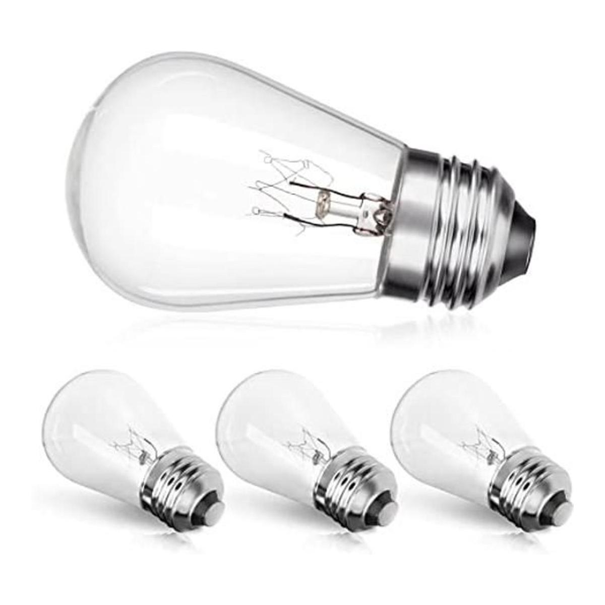 Bombillas incandescentes de repuesto de 11 W S14 paquete