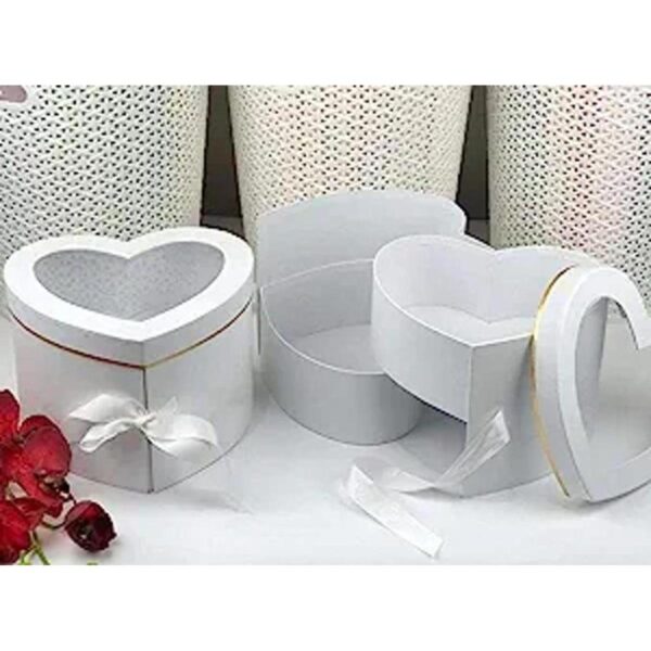 Unikpackaging Caja de 2 niveles con forma de corazón para_1