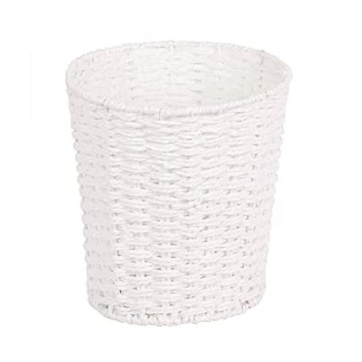 Cubo redondo de mimbre y cesta de papel residual cesta de