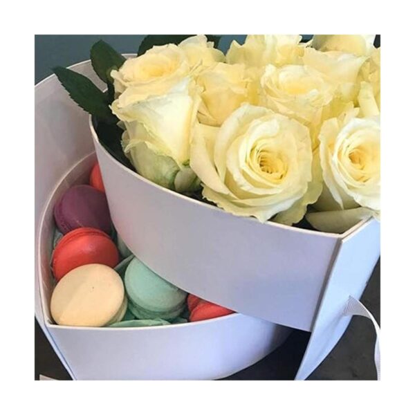 Unikpackaging Caja de 2 niveles con forma de corazón para_4
