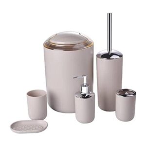 Zuvo Juego de accesorios de baño de 6 piezas bote de