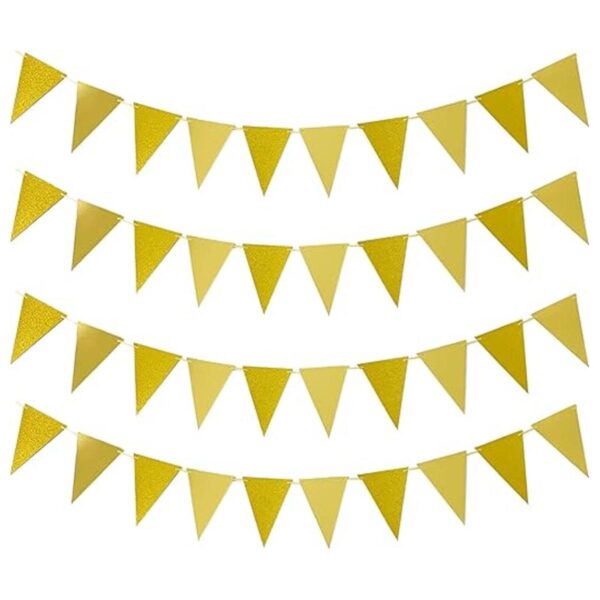Zwiebeco Bandera de banderines dorados de 39 pies_1