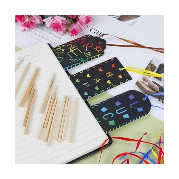 Omigga 75 juegos de marcadores de papel para raspar arco_5