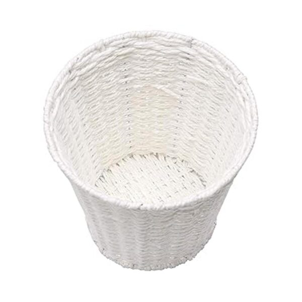 Cubo redondo de mimbre y cesta de papel residual cesta de_4