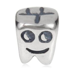 Abalorio de plata de ley 925 con diseño de texto I Love_1