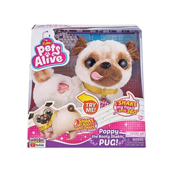 Pets Alive Poppy The Booty Shakin Pug Juguete de_1