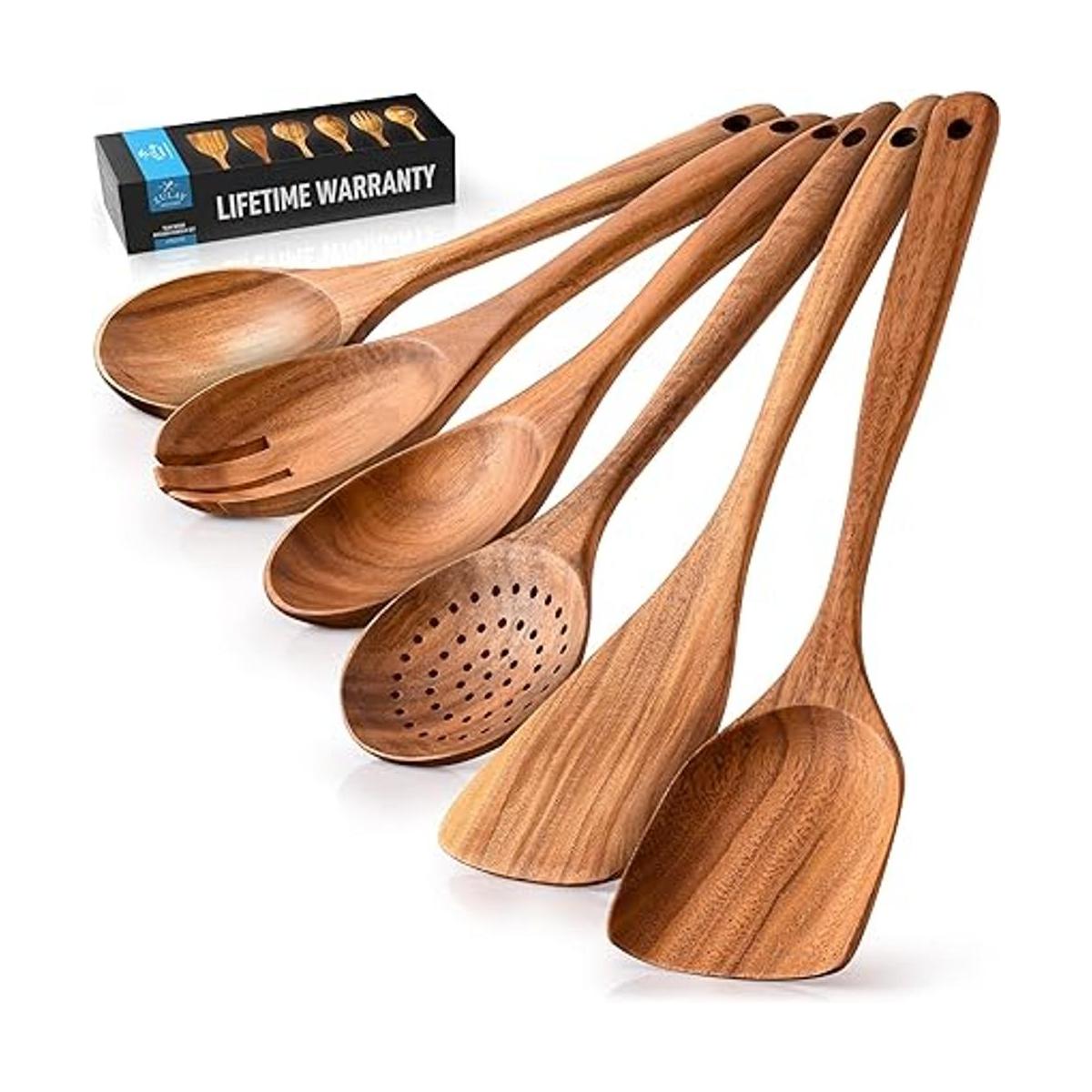 Zulay Kitchen Utensilios de madera de primera calidad para